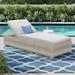 Beachcrest Home™ Bannister 77" Long Reclining Single Chaise w/ Cushions Wicker/Rattan | 28 H x 31 W x 77 D in | Outdoor Furniture | Wayfair