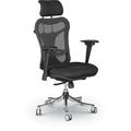 Inbox Zero Giannis Sit/Stand Workstation Ergonomic Task Chair Upholstered in Black | 48 H x 28 W x 24 D in | Wayfair