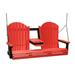 Ebern Designs Rosalin Adirondack Porch Swing Plastic in Red/Black | 32.5 H x 65 W x 27 D in | Wayfair 4C7C3BBE97EB44EC9556913E5A98216B