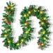 The Holiday Aisle® 9' Deluxe Christmas Pre-Lit Garland w/ 50 Clear/White Lights | 10 H x 108 W x 10 D in | Wayfair BE8EA53073794F24B88CF845D503FA74