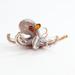 Highland Dunes Nealon Glass Octopus Figurine Glass in Brown | 4.5 H x 9 W x 9 D in | Wayfair 52198