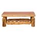 Fireside Lodge 4 Legs Coffee Table w/ Storage Wood in Brown | 18 H x 60 W x 24 D in | Wayfair 14091