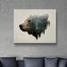 Ebern Designs Pacific Northwest Black Bear - Print on Canvas Metal in Brown/Gray/Green | 24 H x 32 W x 2 D in | Wayfair