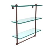 Darby Home Co Gober 3 Piece Tiered Shelf w/ Towel Bar Glass/Metal in Brown | 17.3 H x 16 W x 5 D in | Wayfair A209B5012D9C437CA6E184FF3CD253C8