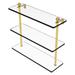 Red Barrel Studio® Morosini 3 Piece Tiered Shelf Glass/Metal in Yellow | 15 H x 16 W x 5 D in | Wayfair PR-5/16-PB