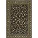 White 36 x 24 W in Indoor Area Rug - Bloomsbury Market Traditional Light Green/Black/Teal Area Rug Polyester/Wool | 36 H x 24 W in | Wayfair