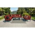 Madison Ave. 4 Piece Sectional Seating Group w/ Cushions Metal in Orange kathy ireland Homes & Gardens by TK Classics | Outdoor Furniture | Wayfair