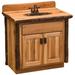 Loon Peak® Cleary 30" Bathroom Vanity Base Only Wood/Solid Wood in Brown/Red | 32.5 H x 30 W x 21 D in | Wayfair 739A073281FF41F0ABA82C3FFF5422FD