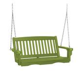 Wildridge Classic Mission Porch Swing Plastic in Green | 21 H x 49 W x 30 D in | Wayfair LCC-205-LIME