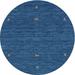 Blue 48 x 0.35 in Indoor Area Rug - World Menagerie Persei Contemporary Royal Area Rug Polyester/Wool | 48 W x 0.35 D in | Wayfair