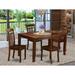 Charlton Home® Sisneros 4 - Person Rubberwood Solid Wood Dining Set Wood in Brown/Red | 30 H in | Wayfair 644EB862D9DD4543BE04BCF50A8185AD