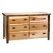 Loon Peak® Cleary 6 Drawer Double Dresser Wood in Brown | 36 H x 63 W x 21 D in | Wayfair 291F13AE3E7D41D19246664005E69742