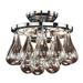 House of Hampton® Hembree 3 - Light 10" Unique/Statement Tiered Semi Flush Mount Glass in Gray | 14.25 H x 10 W x 10 D in | Wayfair 615GC10SP