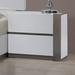 Wade Logan® Lamantia 2 - Drawer Plastic Nightstand in Gloss Gray/White Wood in Brown/Gray/White | 21.65 H x 24.41 W x 16.14 D in | Wayfair