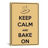 Winston Porter Jetter Keep Calm & Bake Textual Art on Canvas Metal in Black/Brown | 60 H x 40 W x 1.5 D in | Wayfair