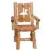 Arm Chair - Loon Peak® Lytle Wood Cutout Arm Chair Wood in Brown | 37 H x 24 W x 22 D in | Wayfair 974273F7F90E4D3A969022AA7D56EDEA