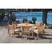 Rosecliff Heights Pemberton Round 8 - Person Teak Outdoor Dining Set Wood in Brown | 30.5 H x 72 W x 72 D in | Wayfair