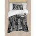 East Urban Home New York Microfiber Modern & Contemporary Duvet Cover Set Microfiber in Gray | Twin | Wayfair nev_25231_twin