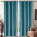 Winston Porter Cogbill Solid Semi-Sheer Grommet Curtain Panels, Polyester in Green/Blue | 84 H in | Wayfair 05AA791BB7384DF0B080B210A2F508ED