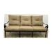 Fleur De Lis Living Poulin Patio Sofa w/ Sunbrella Cushions Metal/Sunbrella® Fabric Included in Brown | 38 H x 72 W x 33 D in | Wayfair