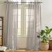 Highland Dunes Dupre Tie-Top Solid Sheer Single Curtain Panel Polyester/Linen in Gray | 95 H in | Wayfair FFE33420D08648A8A0D2334B9291657B