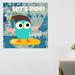 Zoomie Kids Basketball Owl Personalized Wall Decal Canvas/Fabric in Blue/Gray | 24 H x 24 W in | Wayfair 85BD3E84B5F940C7B69F156476B53689