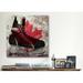 Winston Porter Canada Hockey Ice Skates - Graphic Art Print on Canvas in Black/Red | 26 H x 26 W x 1.5 D in | Wayfair