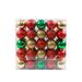 The Holiday Aisle® Ball Ornament Set of 50 Plastic in Red/Green/Yellow | 1.97 H x 1.97 W x 1.97 D in | Wayfair CHD-TA038