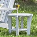 Breakwater Bay Dina Outdoor Side Table Wood in Blue | 17 H x 19.5 W x 19.5 D in | Wayfair 9A78A3AEAE0F42468A229AB46A596122