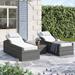 Sol 72 Outdoor™ Almanza 77.95" Long Reclining Outdoor Chaise Lounge w/ Cushions Wicker/Rattan in Gray | 15.7 H x 30 W x 78.7 D in | Wayfair