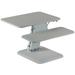 Symple Stuff Fierro Height Adjustable Standing Desk Converter Plastic/Acrylic in White | 25.25 W x 28.25 D in | Wayfair