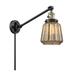Latitude Run® Vinson 1-Light Swing Arm Lamp Glass/Metal in Gray | 25 H x 8 W x 35 D in | Wayfair 8852C9E4E9CE4471BA027F6BF3A681AC