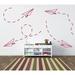 Harriet Bee Paper Airplanes Wall Decal Vinyl in Black/Blue/Brown | 19 H x 21 W in | Wayfair 867FE99781B24B58B2CBE7656F4917EF