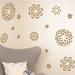 Ophelia & Co. Flower Pattern Wall Decal Vinyl in Black/Blue/Brown | 19 H x 24 W in | Wayfair 13F4788EF2D54F19B9867CB399254F79