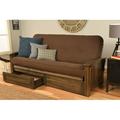 The Twillery Co.® Stratford Full 83" Wide Futon & Mattress Wood/Solid Wood in Brown | 37 H x 83 W x 32 D in | Wayfair