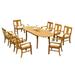 Rosecliff Heights Kevon Oval 8 - Person Teak Outdoor Dining Set Wood/Metal in Brown | 30.5 H x 71 W x 40 D in | Wayfair