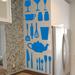 Symple Stuff Kitchen Stuff Wall Decal Metal in Blue | 51 H x 40 W in | Wayfair 31D78CD378B646118F07519E536D595C