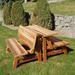 August Grove® Callao Convertible 2 Piece Outdoor Dining Set Wood in Brown | 30 H x 60 W x 60 D in | Wayfair 40D1030131234174A4C39EDD3D0F7C90
