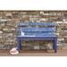 Longshore Tides Destini Pine Garden Outdoor Bench Wood/Natural Hardwoods in Blue/Black | 33.5 H x 45 W x 25 D in | Wayfair