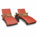 Highland Dunes Decatur 80" Long Reclining Chaise Lounge Set w/ Cushions and Table in Brown | 16 H x 31 W x 80 D in | Outdoor Furniture | Wayfair