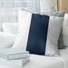 East Urban Home South Bend Pillow Polyester/Polyfill/Leather/Suede in Blue/White | 16 H x 16 W x 3 D in | Wayfair F81CE1D4BDB8456987C306FBEA7356D1