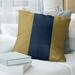 East Urban Home South Bend Pillow Polyester/Polyfill/Leather/Suede in Blue/Yellow | 20 H x 20 W x 3 D in | Wayfair C687BDBBF97745DDBD678FE7BDA058AF