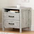 South Shore Gravity 2 - Drawer Nightstand Wood in Brown | 22.63 H x 21.75 W x 17 D in | Wayfair 11898