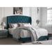 Sand & Stable™ Rhode Tufted Upholstered Low Profile Standard Bed Metal in Blue | 53.3 H x 80.1 W x 87.4 D in | Wayfair