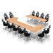 Symple Stuff Haleburg Rectangular Conference Table Wood/Metal in Brown | 30 H x 60 W x 30 D in | Wayfair DDDF49A1231E44A98E5924E791C1C13D