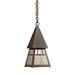 Millwood Pines Marland 1-Light Outdoor Pendant Glass in Brown | 22.5 H x 10.13 W x 10.13 D in | Wayfair 0EE7A9D11CAF44438ACF57E31814AFB4