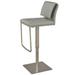 Orren Ellis Fredrik Adjustable Height Bar Stool Upholstered/Leather/Metal/Faux leather in Gray | 15.75 W x 14.96 D in | Wayfair 0893-AS-GRY