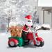 Hashtag Home Christmas Santa Claus Driving Motorcycle w/ 3 Reindeer Decoration Inflatable in Black/Brown/Green | 61.4 H x 41.3 W x 63 D in | Wayfair