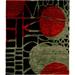 120 W in Rug - Isabelline One-of-a-Kind Reatha Hand-Knotted Tibetan Black/Red/Green 10' Round Wool Area Rug Wool | Wayfair