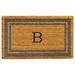 Arlmont & Co. Stortz Monogram Non-Slip Outdoor Door Mat Natural Fiber in Brown | Rectangle 1'6" x 2'6" | Wayfair 68C20860D5134496BECE217E9D63E1C3